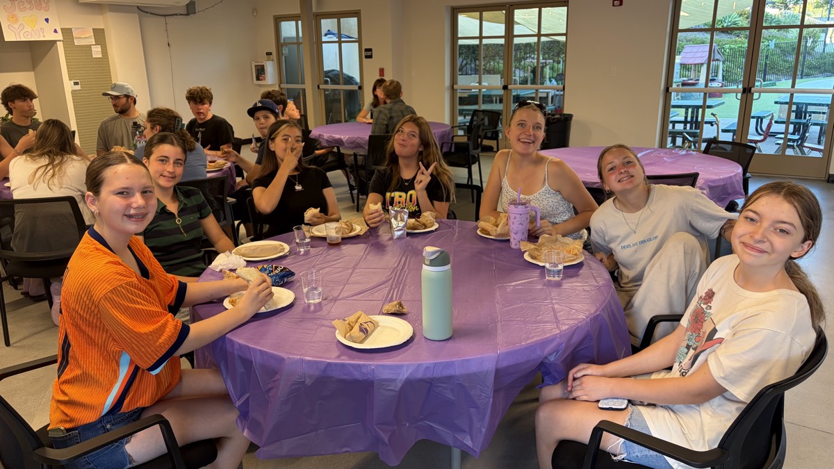 TPC Youth students sharing a meal together